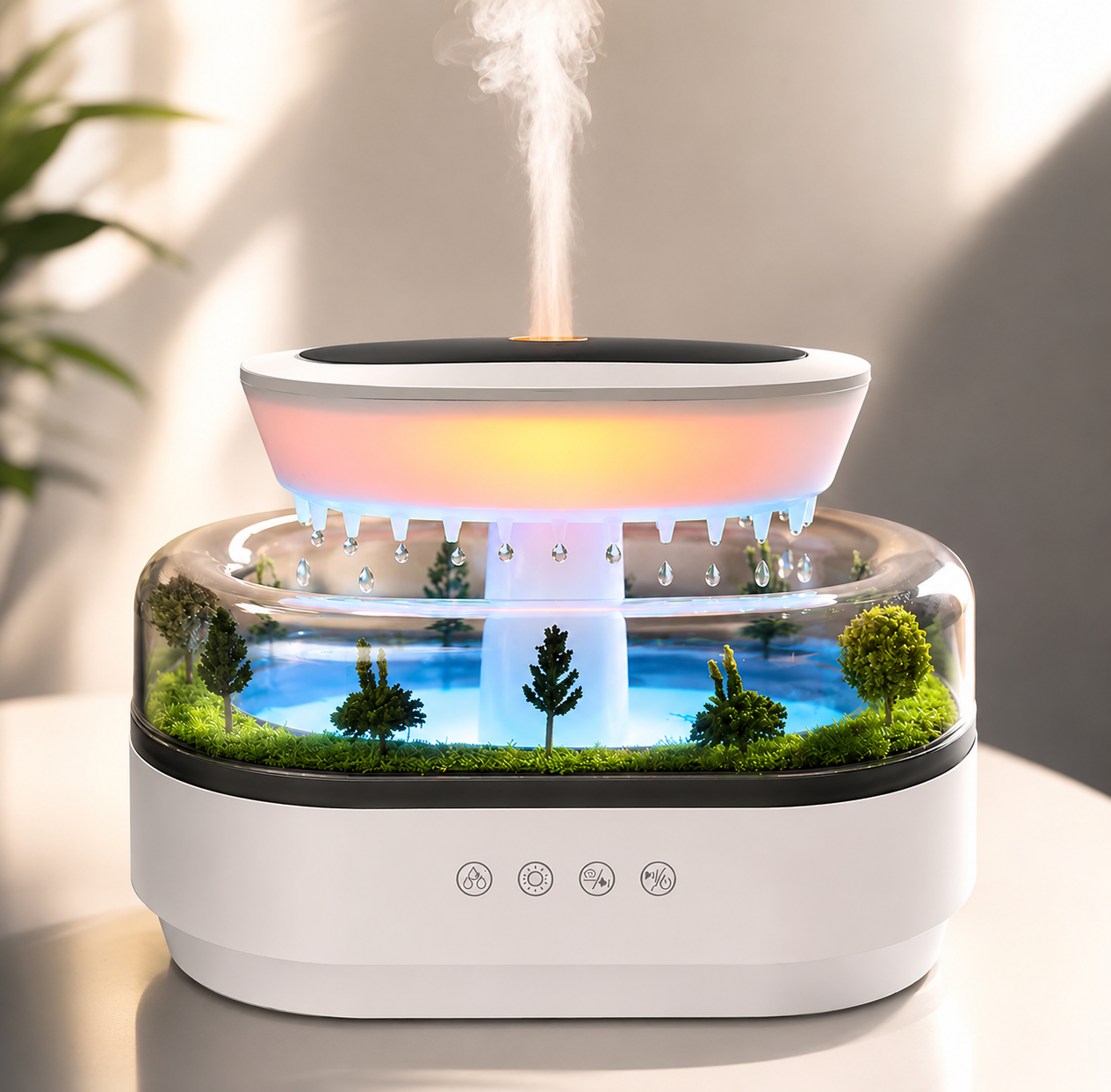 Rain Drop Aroma Diffuser 250ml Humidifier with LED Mood Light