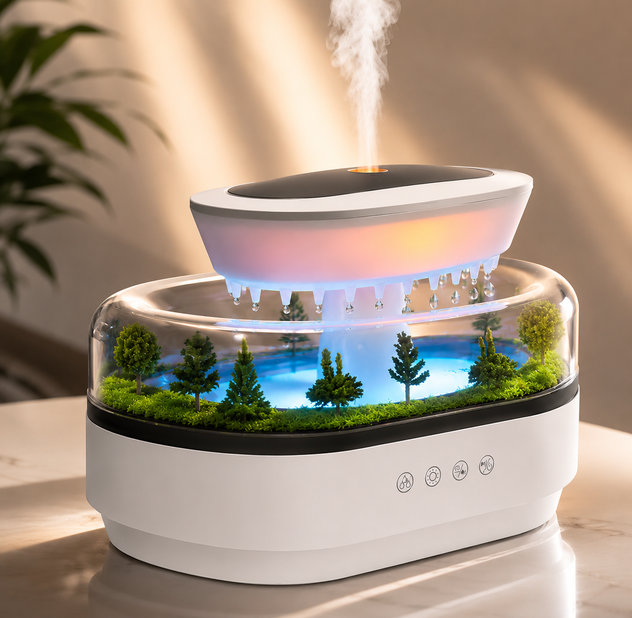 Rain Drop Aroma Diffuser 250ml Humidifier with LED Mood Light